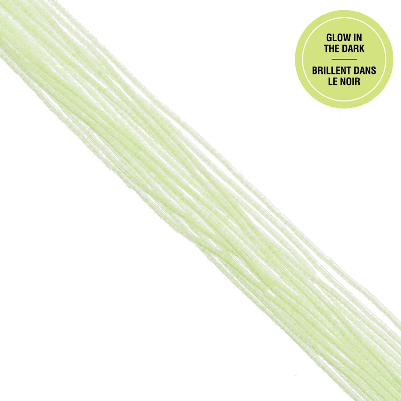 John Bead Glow in Dark Cylin Beads 11/0 Glass Cylindrical Seed Beads, 23g